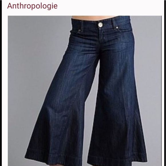 Anthropologie Denim - Level 99 Wide Leg Gaucho Culottes Jeans
